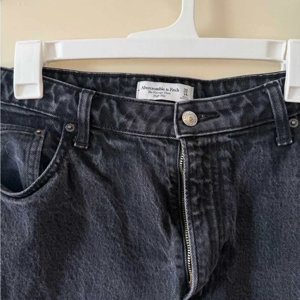 Abercrombie & Fitch Black Flare Jeans - Picture 6 of 6